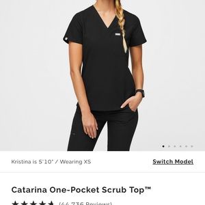 Catarina One Pocket Scrub Top
